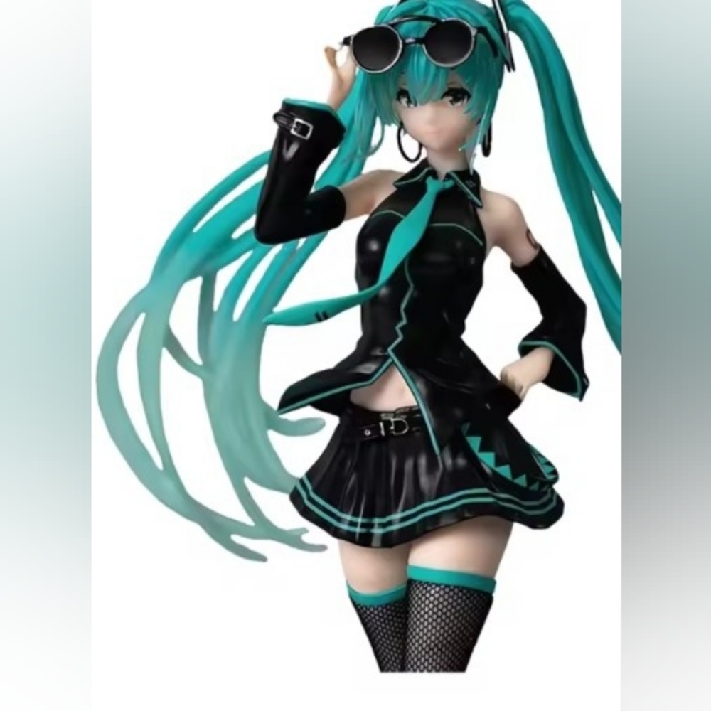 Japanese Women's Anime Miku Dress Cosplay  Outfits Black Green Sz XS New